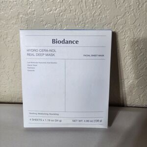 Biodance Hydro Cera-nol Real Deep Mask 4 Sheets Moisturizing Soothing Hydrogel